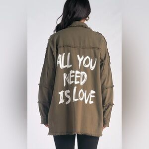 ELAN:  Dawn “All You Need Is Love” Jacket in Olive Green.  Size L
